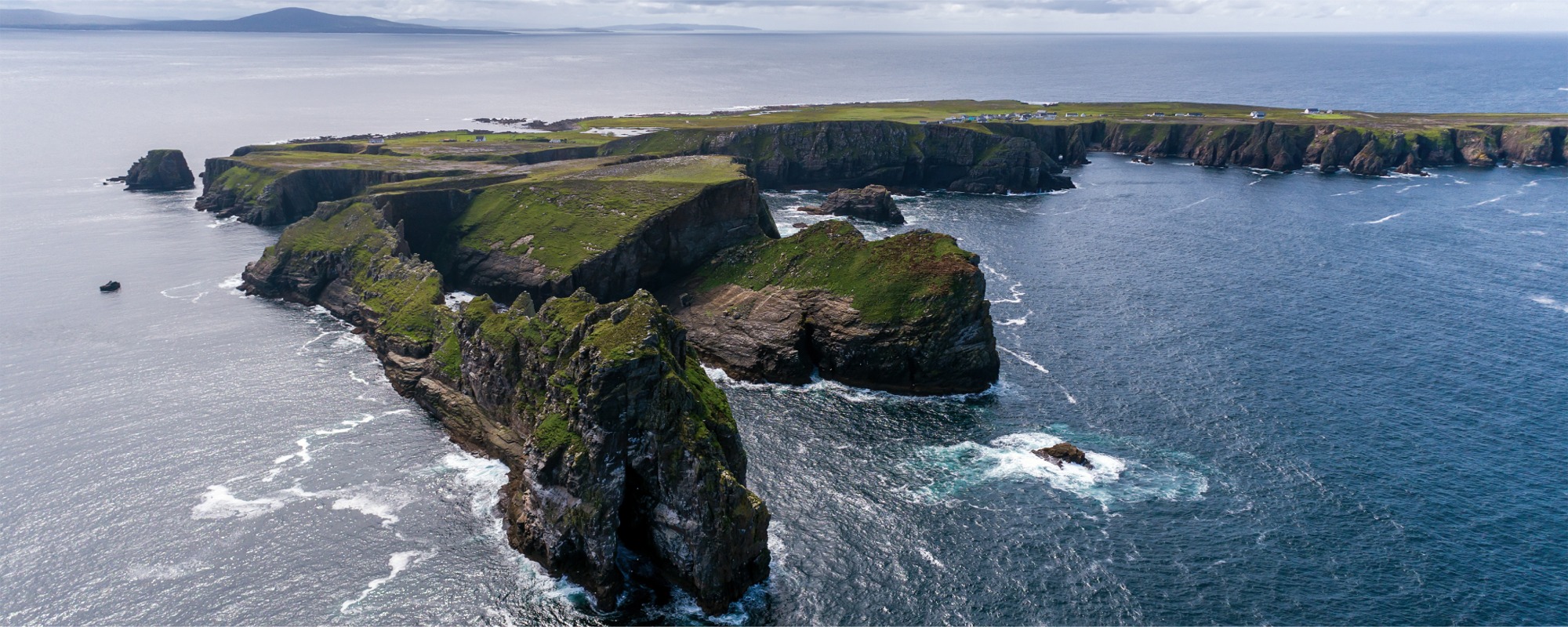 Aerial View of Tory: places to visit on holiday in An Fál Carrach, County Donegal, Ireland from An tSean Bheairic, Falcarragh Visitor Centre