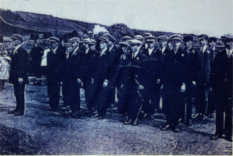 Local Volunteers at Baltony.  History of An tSean Bheairic, The Old Barracks, Falcarragh, County Donegal, Ireland