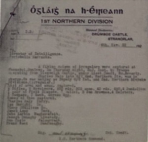 Image of document held in the Military Archives - History of An tSean Bheairic, The Old Barracks, Falcarragh, County Donegal, Ireland Image of document held in the Military Archives - History of An tSean Bheairic, The Old Barracks, Falcarragh, County Donegal, Ireland